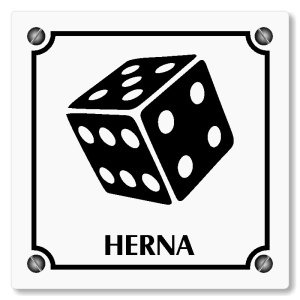 Herna, 80x80mm, bílá, Kansas